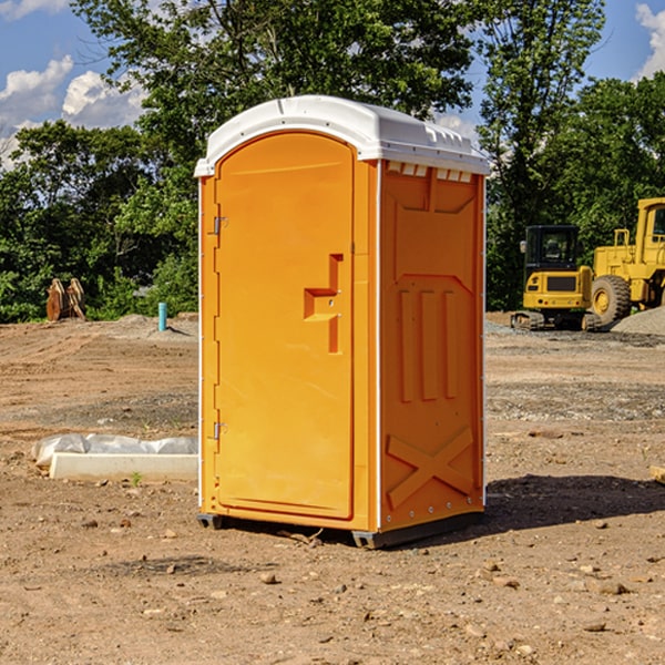 how often are the porta potties cleaned and serviced during a rental period in Risco